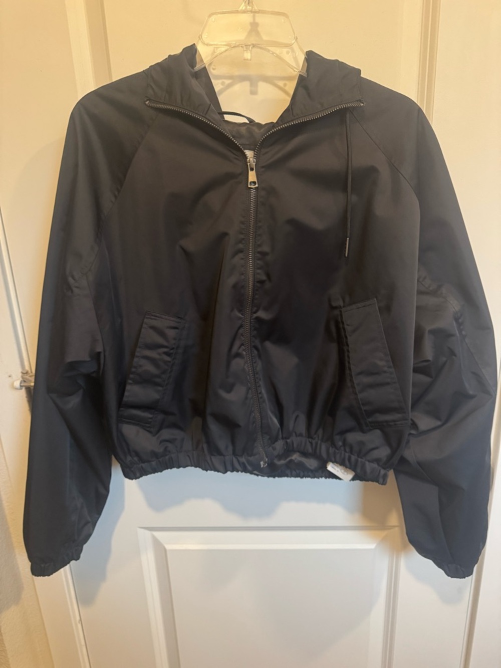 Abercrombie & Fitch Navy Blue Hooded Bomber Jacket